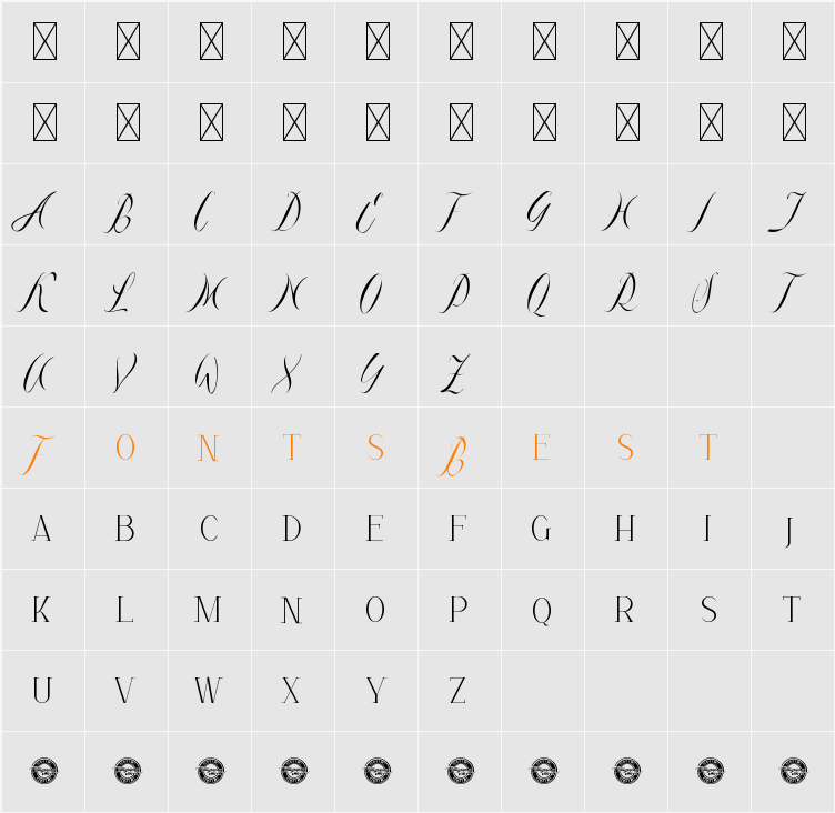Greyhens Demo Character Map