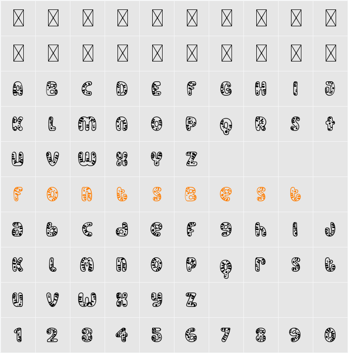 Monster Mash Dino 2 Character Map