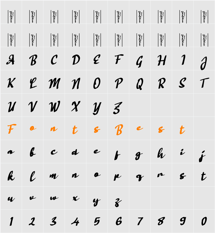 Omlete Signature Character Map