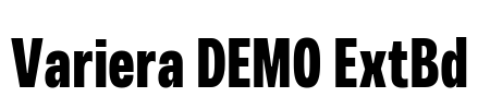 Variera DEMO ExtBd Font Image