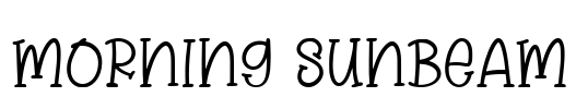 Morning Sunbeam Font Image