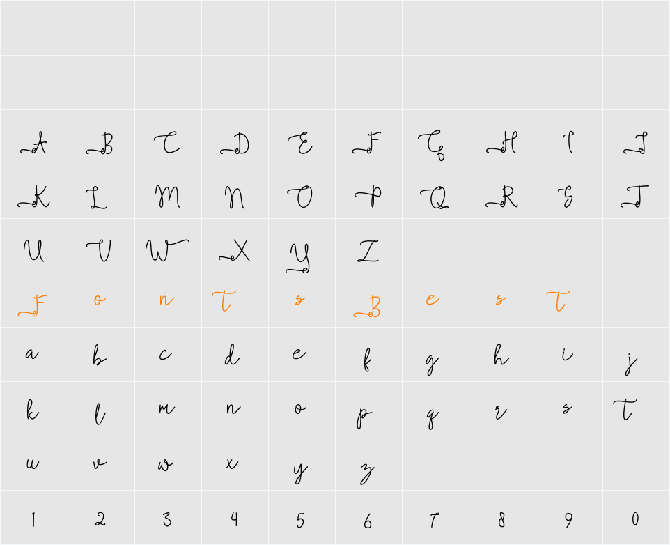 Allamanda Character Map
