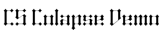 CS Colapse Demo Font Image