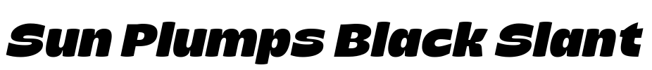 Sun Plumps Black Slant Font Image