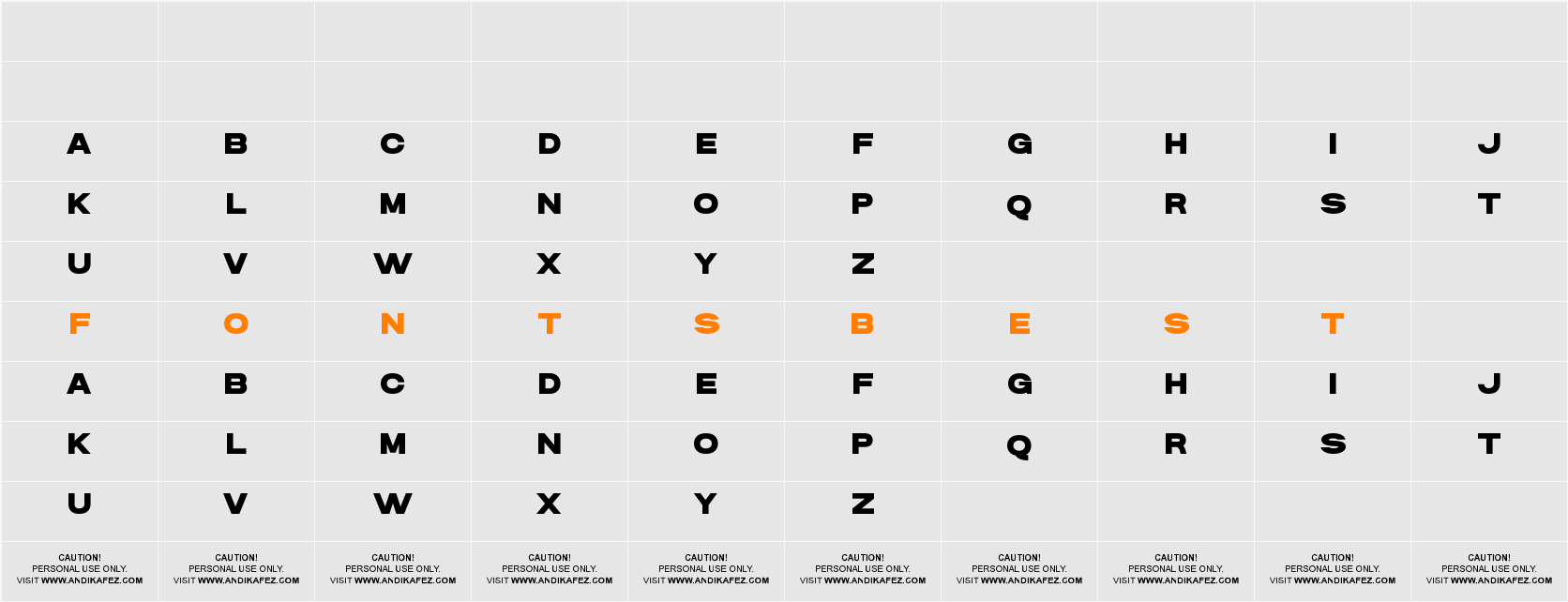 DANSON Character Map