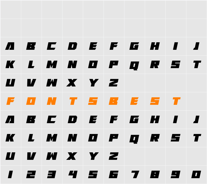 Neon Extra Character Map