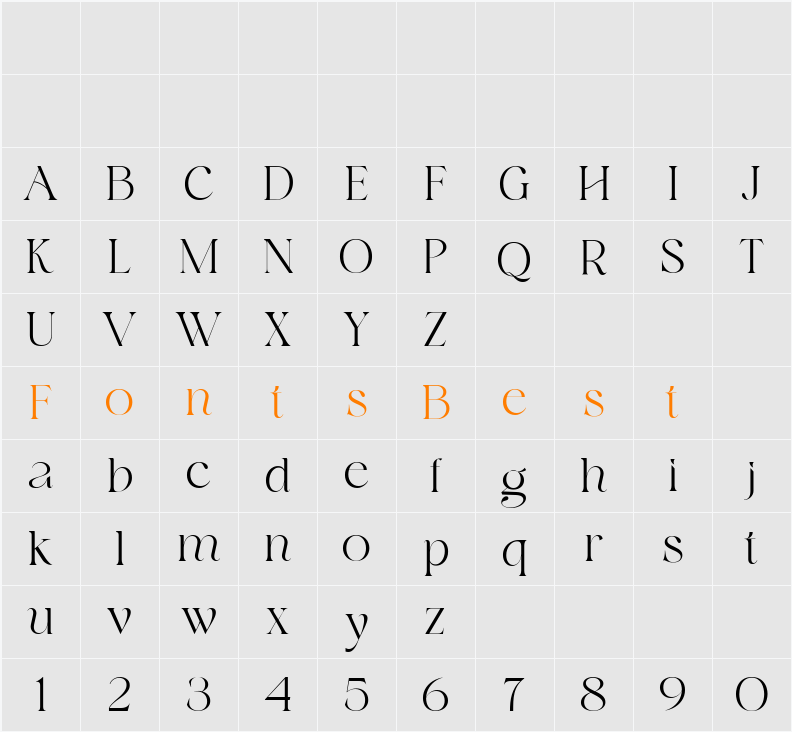 Staylista Character Map