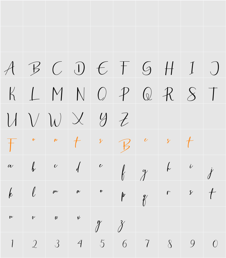 Antefand Character Map
