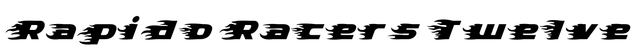 Rapido Racers Twelve Font Image