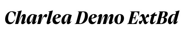 Charlea Demo ExtBd Font Image