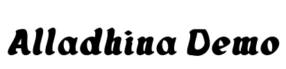 Alladhina Demo Font Image