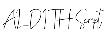 ALDITH Script Font Image