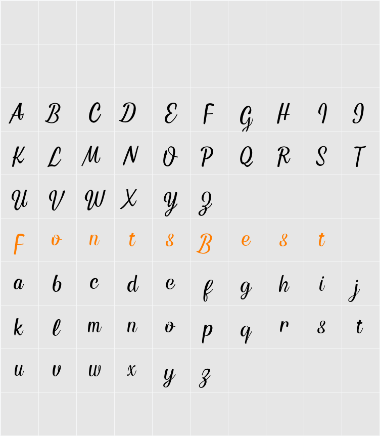 Alpenable Demo Character Map