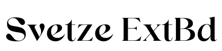 Svetze ExtBd Font Image