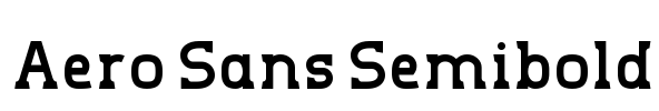 Aero Sans Semibold Font Image