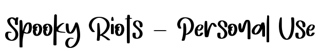 Spooky Riots - Personal Use Font Image