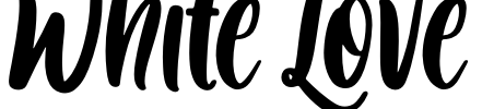 White Love Font Image