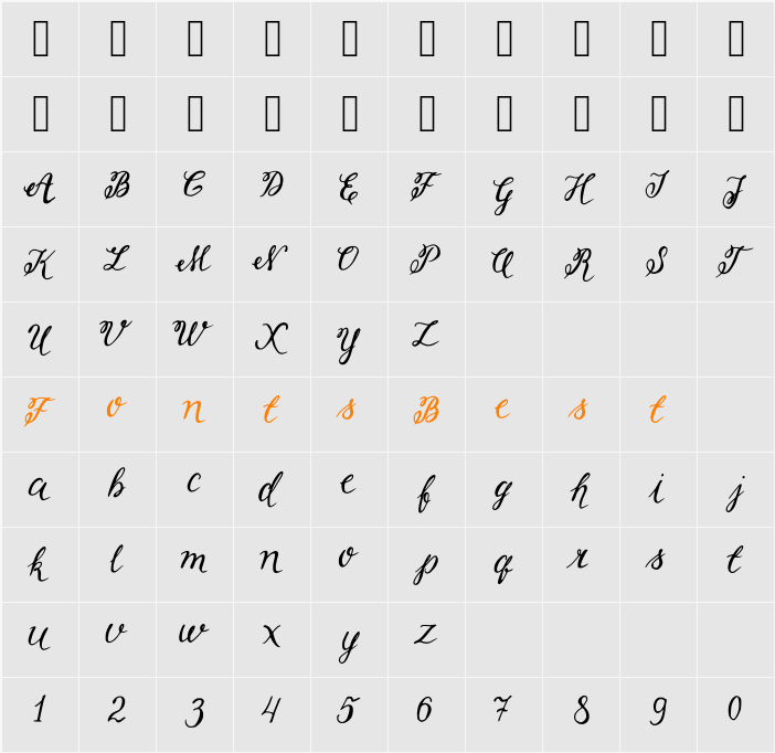 Linaria Character Map
