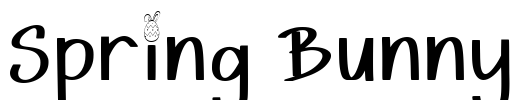 Spring Bunny Font Image