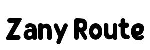 Zany Route Font Image