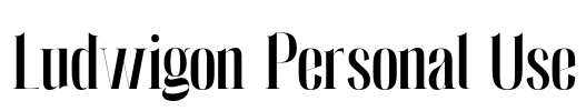 Ludwigon Personal Use Font Image