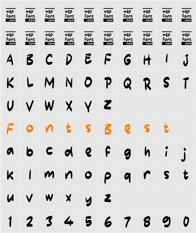 Oandaika Character Map
