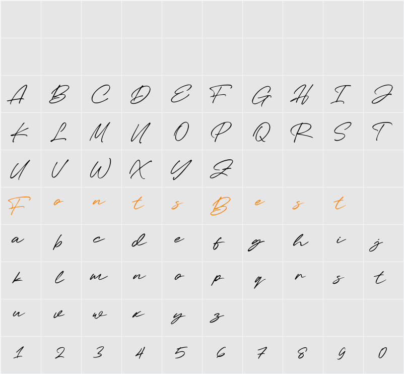 Callite Character Map