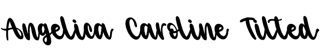 Angelica Caroline Tilted Font Image