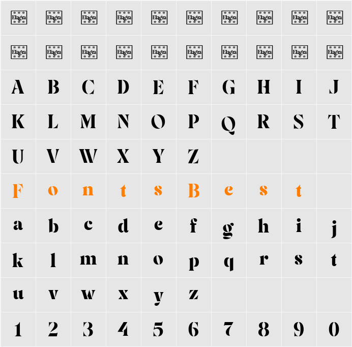 Elagra Character Map