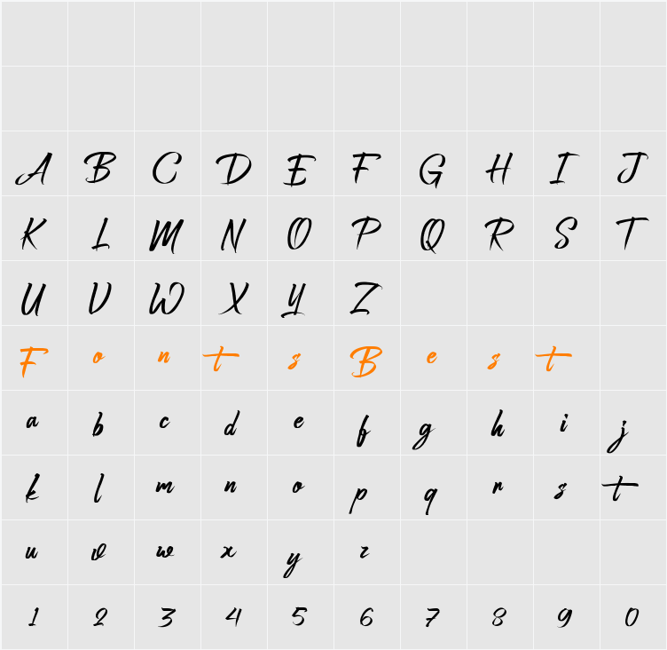 Astro Jack Free Personal Use Character Map