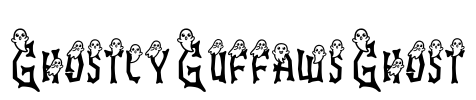 Ghostly Guffaws Ghost Font Image