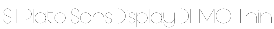 ST Plato Sans Display DEMO Thin Font Image
