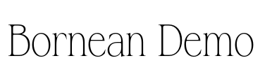 Bornean Demo Font Image