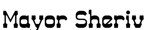 Mayor Sheriv Font Image