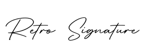 Retro Signature Font Image