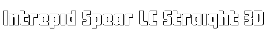 Intrepid Spear LC Straight 3D Font Image