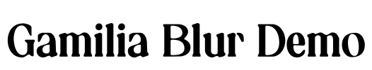 Gamilia Blur Demo Font Image