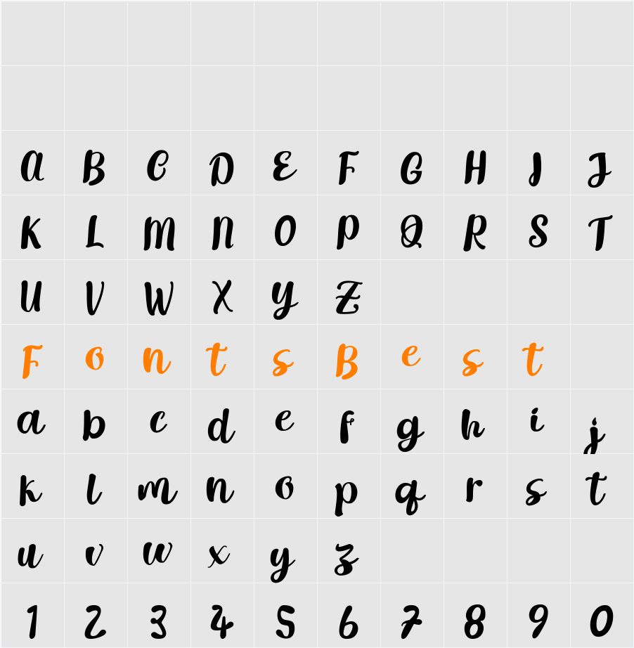 Zigasto Character Map