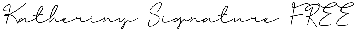 Katheriny Signature FREE Font Image