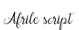 Afrile script Font Image