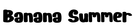 Banana Summer Font Image