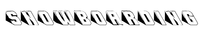 Snowboarding Font Image