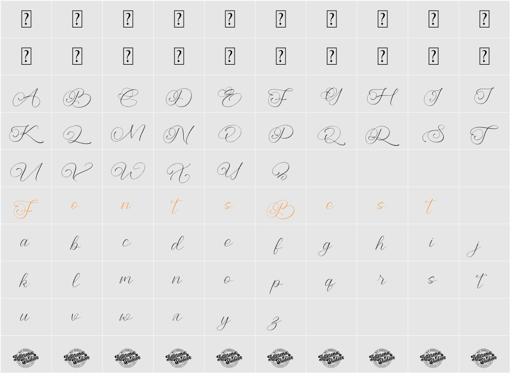 Trinity Litana DEMO VERSION Character Map