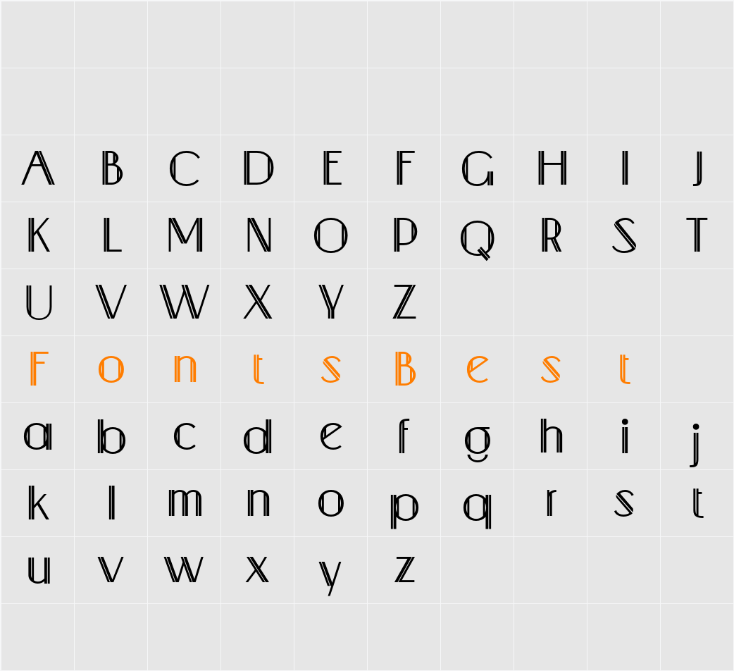 Venio Demo Character Map