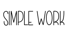 Simple Work Font Image