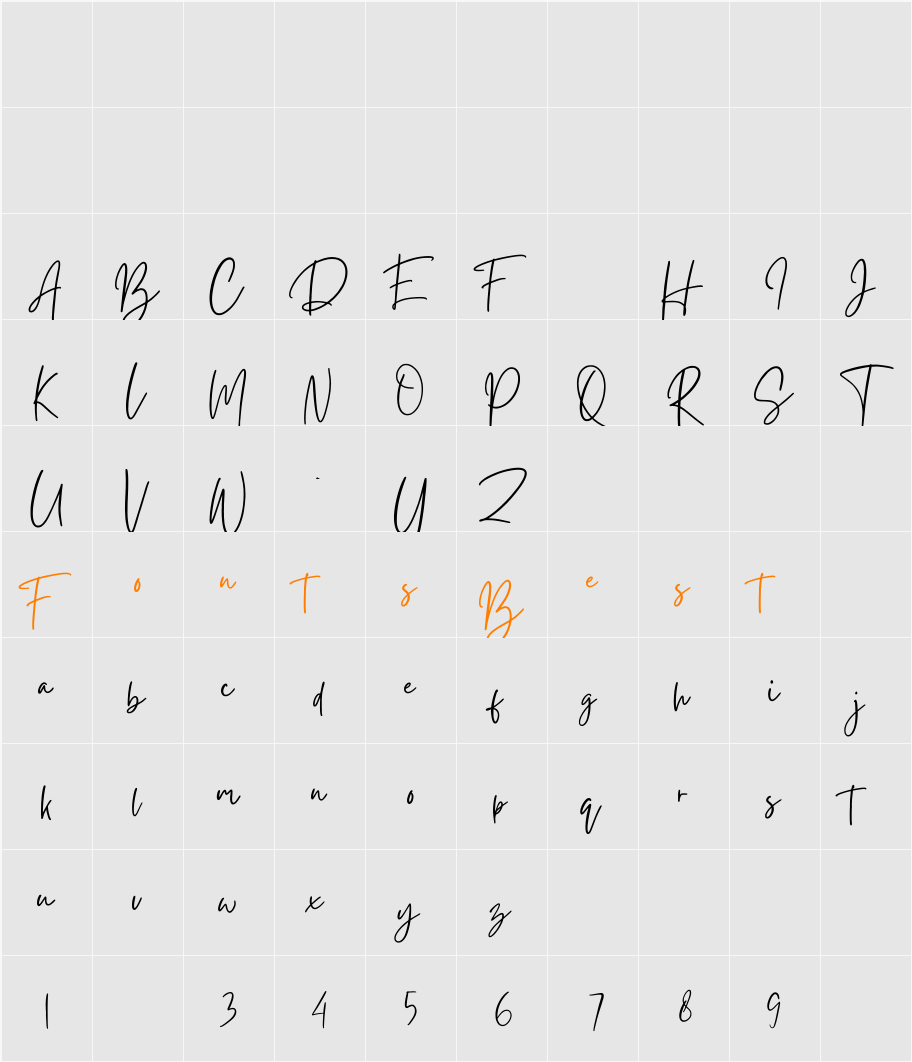 Gistesy Character Map
