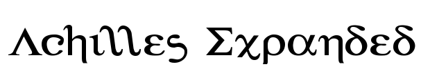 Achilles Expanded Font Image