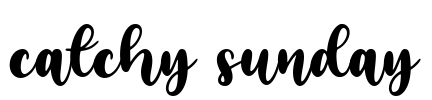 catchy sunday Font Image