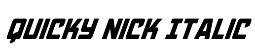 Quicky Nick Italic Font Image