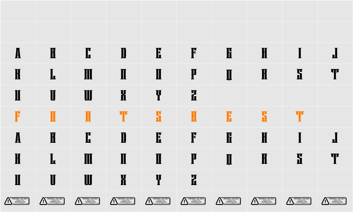 Borgoes PERSONAL USE ONLY! Character Map